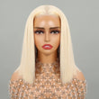 Load image into Gallery viewer, Pre Cut Lace Glueless 6x5 HD Lace Wig Blonde 613 Human Hair Wear And Go Wig