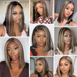 Load image into Gallery viewer, Superlook Short Bob Wigs Pre-Cut 13x4 Glueless Wig Wear Go Highlight Blonde Straight Wig Human Hair