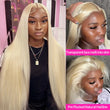 Load image into Gallery viewer, Superlook Honey Blonde 13x4 Lace Front Wig 613 Color Silk Straight Glueless Wear Go Human Hair Wigs Pre Cut