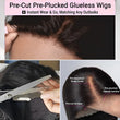 Load image into Gallery viewer, 30inch Straight Guleless Wear Go Wig 6X5 Transparent Lace Frontal Human Hair Wigs