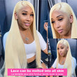 Load image into Gallery viewer, Superlook Honey Blonde 13x4 Lace Front Wig 613 Color Silk Straight Glueless Wear Go Human Hair Wigs Pre Cut