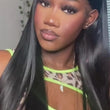 Load and play video in Gallery viewer, 13x4 Lace Glueless Ready And Go Wigs Straight HD Lace Frontal Human Hair Wigs