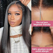 Load image into Gallery viewer, 30inch Straight Guleless Wear Go Wig 6X5 Transparent Lace Frontal Human Hair Wigs
