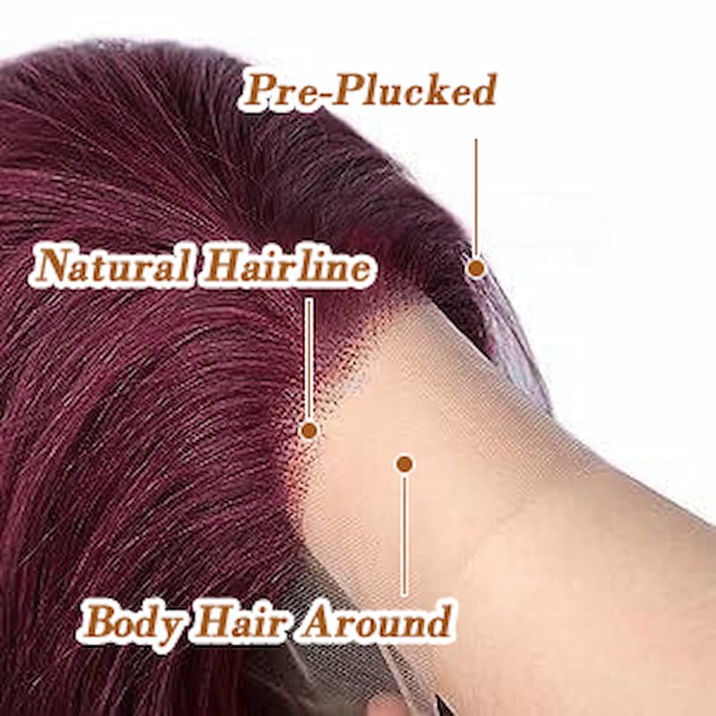 6x5 Wear Go Loose Body Wave Wig  Dark Burgundy Plum Colored Lace Closure Wigs Human Hair