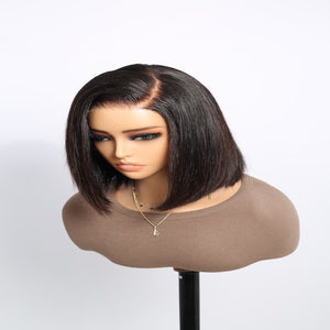 Superlook Glueless Short Bob Wig Straight 6x5  Invisible HD Lace Closure Wig 180% Density