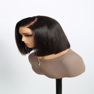 Superlook Glueless Short Bob Wig Straight 6x5  Invisible HD Lace Closure Wig 180% Density