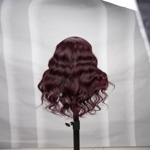 6x5 Wear Go Loose Body Wave Wig  Dark Burgundy Plum Colored Lace Closure Wigs Human Hair