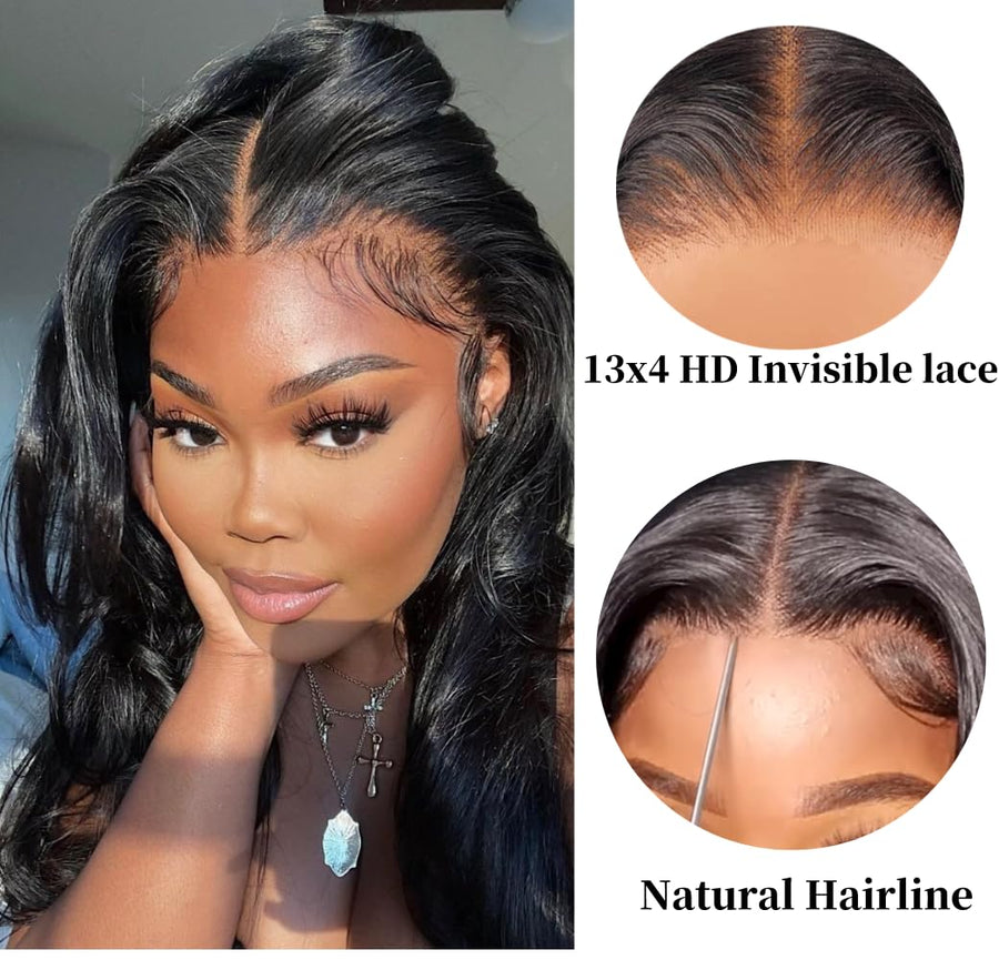 Body Wave Wear and Go Glueless Wigs Human Hair Pre Plucked Pre Cut 13x4 Hd Lace Frontal  Wigs