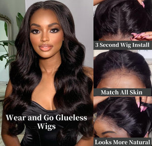 Body Wave Wear and Go Glueless Wigs Human Hair Pre Plucked Pre Cut 13x4 Hd Lace Frontal  Wigs